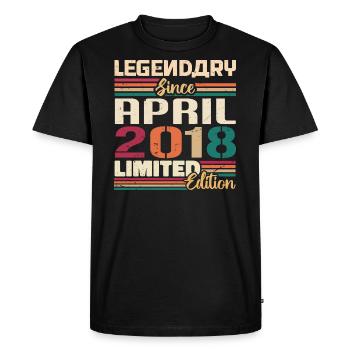 Legends Are Born In April 2018 - 2018 - Men's Premium Organic T-Shirt - black - Front - Nico (187cm)