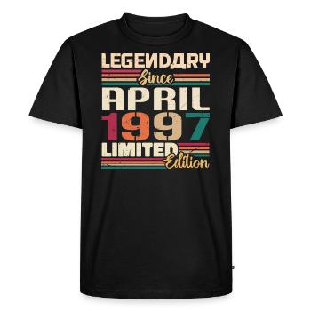 Les légendes naissent en avril 1997 - 1997 - T-shirt Premium bio Homme - noir - Devant - Nico (187cm)