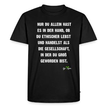 Chemises végétaliennes contre le bingo aux conneries anti-vegan - T-shirt Premium bio Homme - noir - Devant - Nico (187cm)