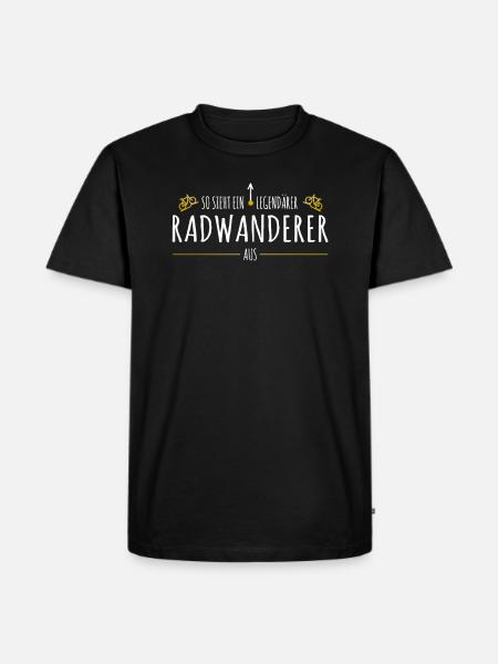 Radwanderer - Männer Premium Bio T-Shirt - Schwarz