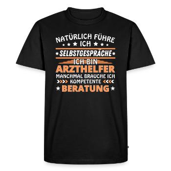 I'm Talking to Yourself - Doctor's Assistant Edition - Men's Premium Organic T-Shirt - black - Front - Nico (187cm)