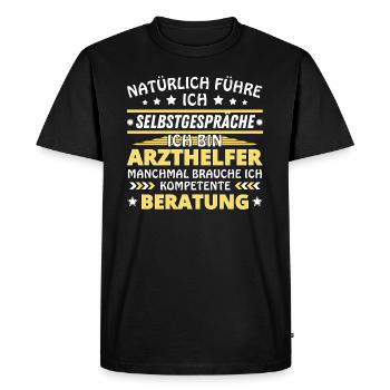 I'm Talking to Yourself - Doctor's Assistant Edition - Men's Premium Organic T-Shirt - black - Front - Nico (187cm)