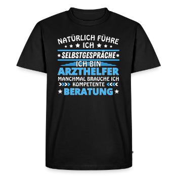 I'm Talking to Yourself - Doctor's Assistant Edition - Men's Premium Organic T-Shirt - black - Front - Nico (187cm)