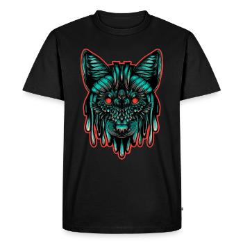 Fox Color - Men's Premium Organic T-Shirt - black - Front - Nico (187cm)