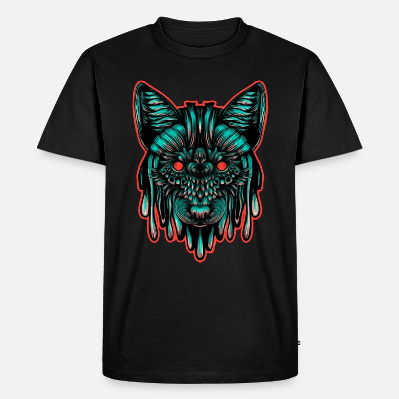 Fuchs Farbe - Männer Premium Bio T-Shirt - Schwarz