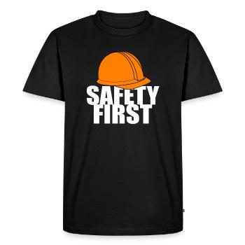 Safety First Safety First Protective Helmet Protect - Men's Premium Organic T-Shirt - black - Front - Nico (187cm)