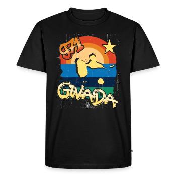 Beautiful souvenir gift idea guadeloupe gwada 971 - Men's Premium Organic T-Shirt - black - Front - Nico (187cm)