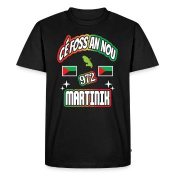 cadeau Cé Foss An Nou 972 Martinik - T-shirt Premium bio Homme - noir - Devant - Nico (187cm)