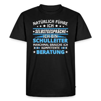 Je me parle à soi-même - Édition Headmaster - T-shirt Premium bio Homme - noir - Devant - Nico (187cm)