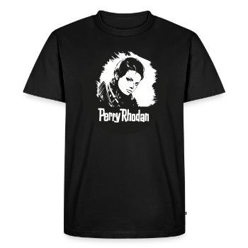 Perry Rhodan WorldConButton Femme - T-shirt Premium bio Homme - noir - Devant - Nico (187cm)
