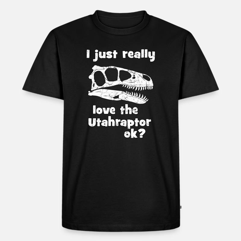 Utahraptor - Männer Premium Bio T-Shirt - Schwarz