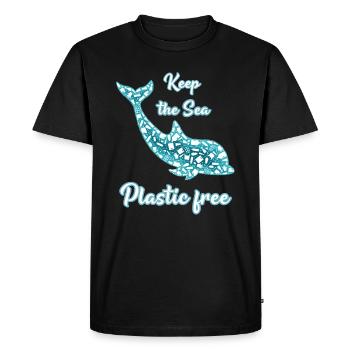 Environmental Protection Shirt Activist Plastic Free Recycling - Men's Premium Organic T-Shirt - black - Front - Nico (187cm)