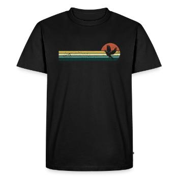 Pigeons voyageurs Oiseaux Élevage de pigeons - T-shirt Premium bio Homme - noir - Devant - Nico (187cm)