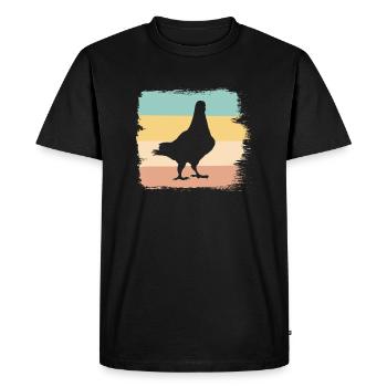Pigeons voyageurs Oiseaux Élevage de pigeons - T-shirt Premium bio Homme - noir - Devant - Nico (187cm)