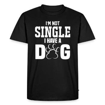 Propriétaire de chien Propriétaire de chien Dicton unique - T-shirt Premium bio Homme - noir - Devant - Nico (187cm)