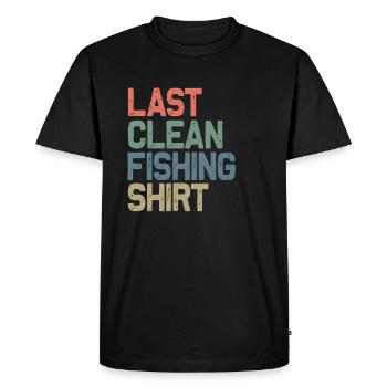 Last Clean Angel Shirt Fishing - Men's Premium Organic T-Shirt - black - Front - Nico (187cm)