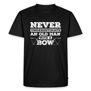 Archery Archer Longbow Saying - Men's Premium Organic T-Shirt - black - Front - Nico (187cm)