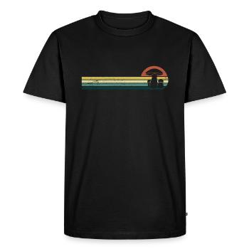 Cueilleur de champignons Champignons millésimés Porcini Champignons Automne - T-shirt Premium bio Homme - noir - Devant - Nico (187cm)