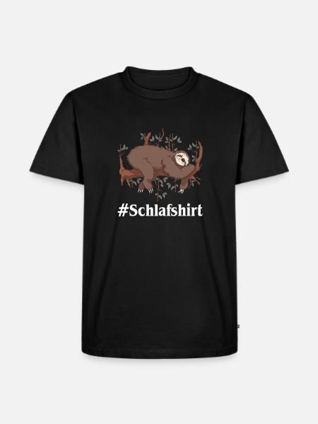 Faultiere Schlafshirt Faultier - Männer Premium Bio T-Shirt - Schwarz