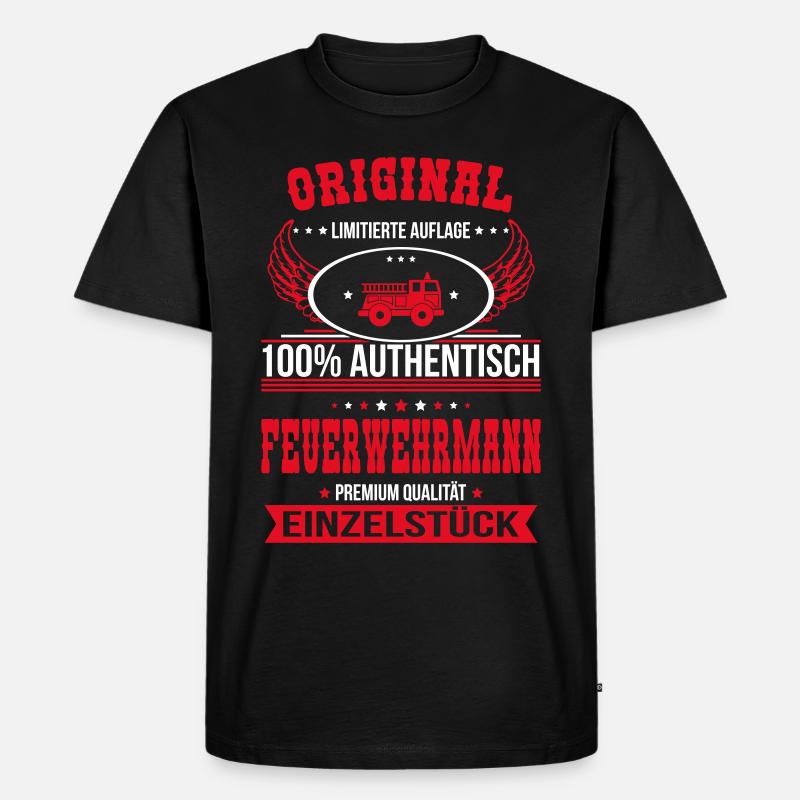 Fireman - Original 100% authentic - Men's Premium Organic T-Shirt - black
