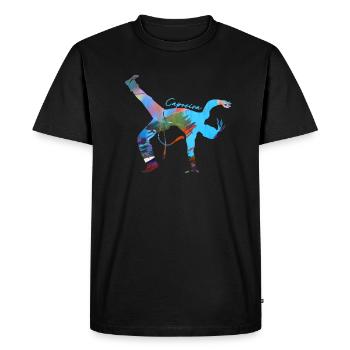 Capoeira,Sports,Graffiti,Colorful,Painting - Men's Premium Organic T-Shirt - black - Front - Nico (187cm)