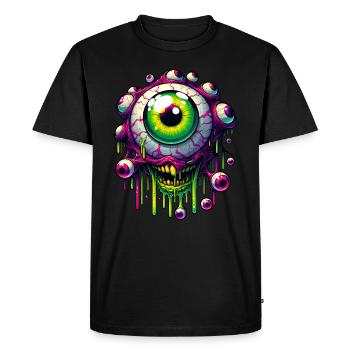 Festival Art Surréaliste Œil Psychédélique - T-shirt Premium bio Homme - noir - Devant - Nico (187cm)