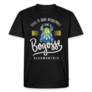 un bogosse clermontois rugby clermont humour - T-shirt Premium bio Homme - noir - Devant - Nico (187cm)