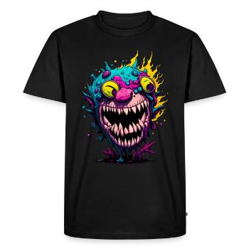 Zombie cool coloré - T-shirt Premium bio Homme - noir - Devant - Nico (187cm)