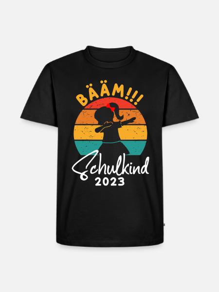 BÄÄM SCHULKIND 2023 - Männer Premium Bio T-Shirt - Schwarz