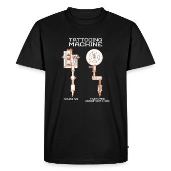 Tattoo Machine T-shirt - Men's Premium Organic T-Shirt - black - Front - Nico (187cm)