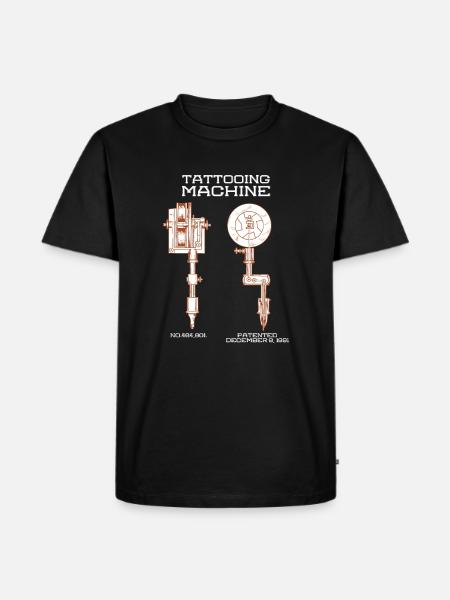 Tattoo Machine T shirt - Männer Premium Bio T-Shirt - Schwarz