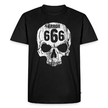 Error 666 - Men's Premium Organic T-Shirt - black - Front - Nico (187cm)