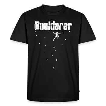 Bouldering Boulderer - T-shirt Premium bio Homme - noir - Devant - Nico (187cm)