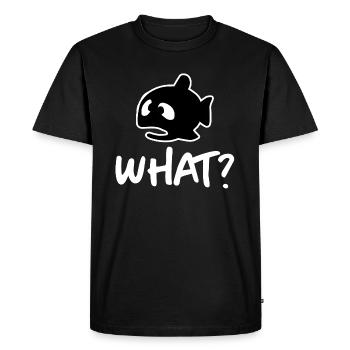 Qu’est-ce qu’il Fish Cartoon - T-shirt Premium bio Homme - noir - Devant - Nico (187cm)