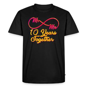 10e anniversaire de mariage - T-shirt Premium bio Homme - noir - Devant - Nico (187cm)