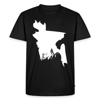 Bangladesh carte drapeau - T-shirt Premium bio Homme - noir - Devant - Nico (187cm)
