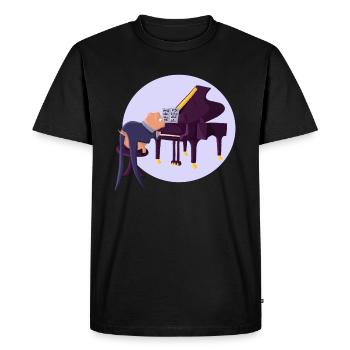Piano à queue - T-shirt Premium bio Homme - noir - Devant - Nico (187cm)