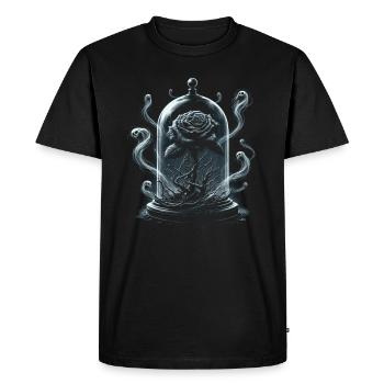Gothic Black Rose Dark Fantasy - Men's Premium Organic T-Shirt - black - Front - Nico (187cm)