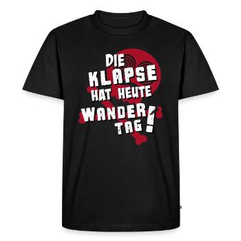 Drôle de proverbe "Le jour de la randonnée a la gifle aujourd'hui!" - T-shirt Premium bio Homme - noir - Devant - Nico (187cm)