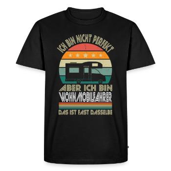 I'm not perfect, but I'm a motorhome driver - Men's Premium Organic T-Shirt - black - Front - Nico (187cm)