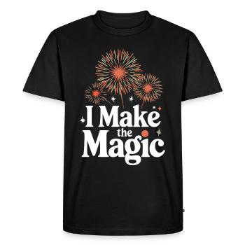 Pyrotechnie Feux d’artifice Pyrotechnie - T-shirt Premium bio Homme - noir - Devant - Nico (187cm)