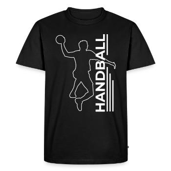 Handballer cadeau handballer saut lancer - T-shirt Premium bio Homme - noir - Devant - Nico (187cm)
