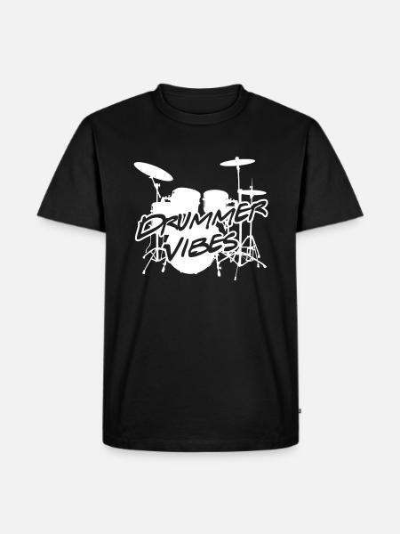 Drummer Vibes Drums Music - Men's Premium Organic T-Shirt - black