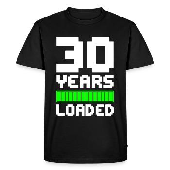 30 YEARS LOADED 30th birthday - Men's Premium Organic T-Shirt - black - Front - Nico (187cm)