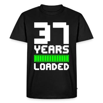 37 Years Loaded 37th Birthday - Men's Premium Organic T-Shirt - black - Front - Nico (187cm)