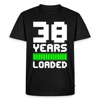 38 Years Loaded 38th Birthday - Men's Premium Organic T-Shirt - black - Front - Nico (187cm)