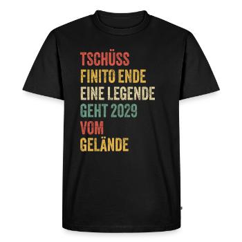 Pension de retraité 2029 dictons cadeau de retraite - T-shirt Premium bio Homme - noir - Devant - Nico (187cm)
