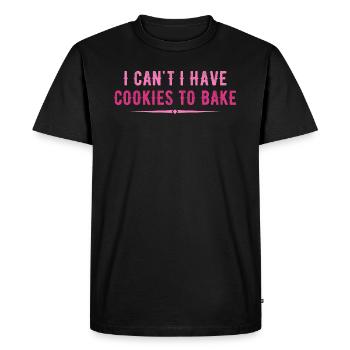 I Can't I Have Cookies To Bake Baking Lover Funny - T-shirt Premium bio Homme - noir - Devant - Nico (187cm)