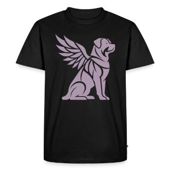 Chien Rottweiler Ailes d’ange Silhouette - T-shirt Premium bio Homme - noir - Devant - Nico (187cm)