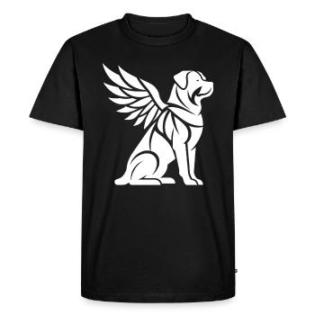 Chien Rottweiler Ailes d’ange Silhouette - T-shirt Premium bio Homme - noir - Devant - Nico (187cm)